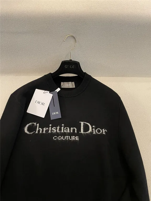 Dior Brush Logo Knit Sweater Black